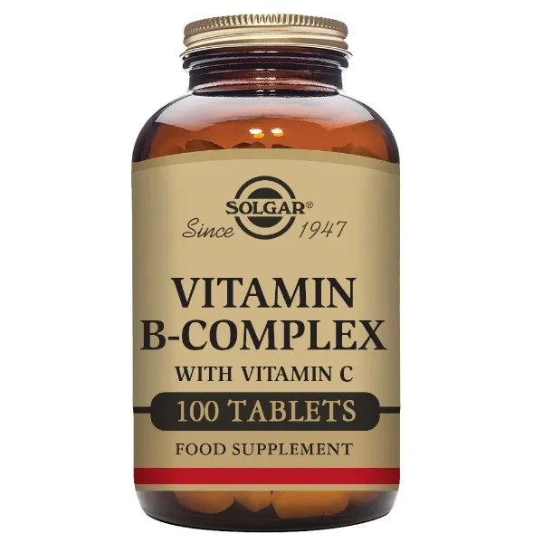 B-complex con vit c 100 comp Solgar