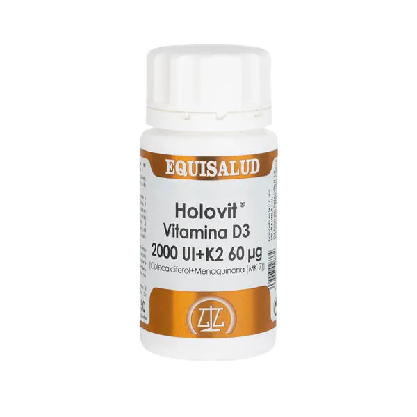 Holovit vitamina d3 2.000 ui + k2 60 ug   50 cap Equisalud