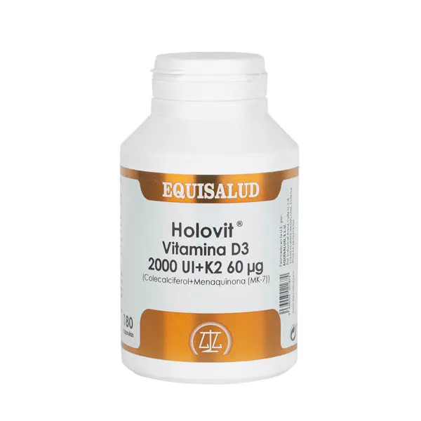 Holovit vitamina d3 2.000 ui + k2 60 ug 180 cap Equisalud