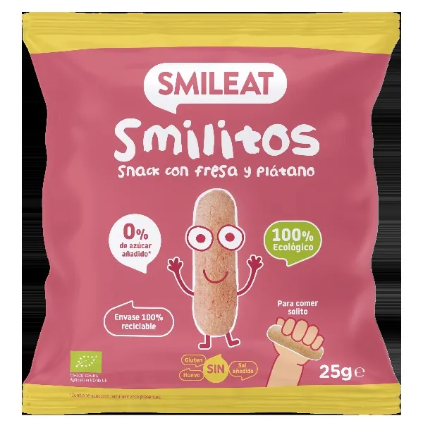 Smilitos gusanitos de fresa y platano eco 25 g Smileat